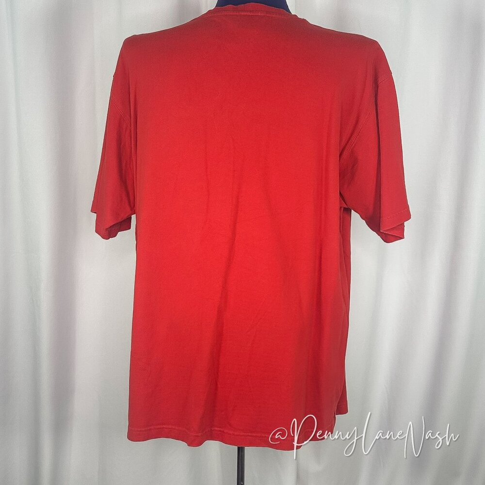 Columbia Red Crewneck Short Sleeve Pocket Tshirt Men's 2X - Picture 7 of 10
